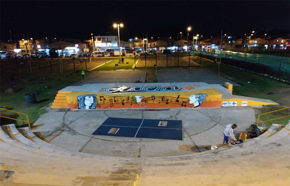 Finaliza adecuación de tarima de eventos de polideportivo en Soacha